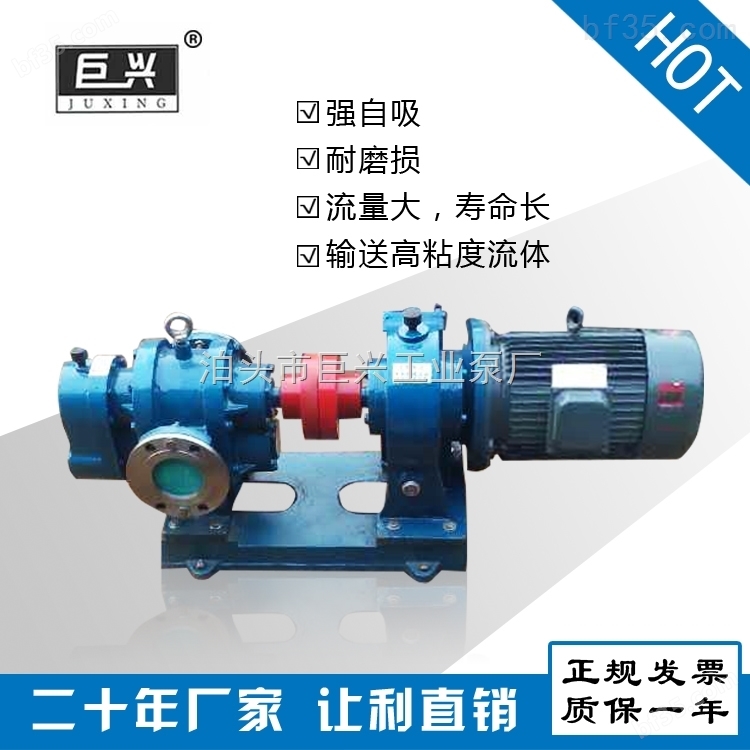 * 罗茨泵低转速可反转高粘度转子泵